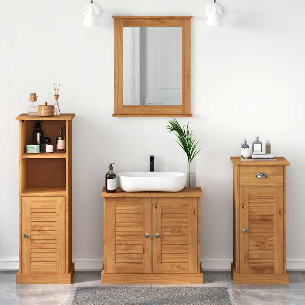 Ensemble de mobilier de salle de bain VIGO 4 pc Marron miel - XIOS