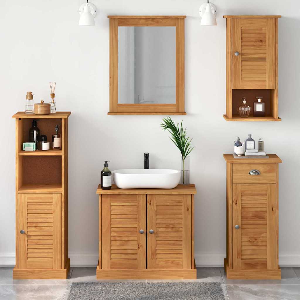 Ensemble de mobilier de salle de bain VIGO 5 pc Marron miel - XIOS