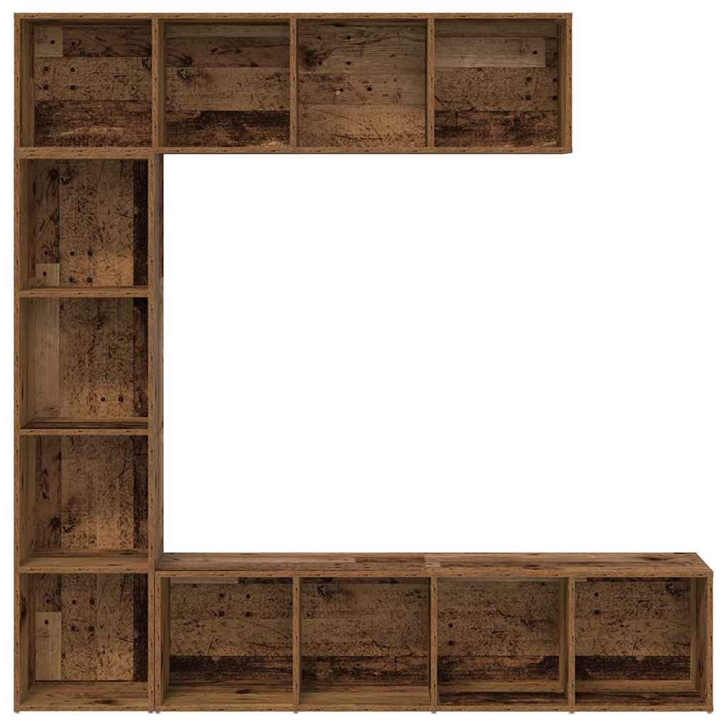 Bibliothèques 3 pcs vieux bois bois d'ingénierie - XIOS