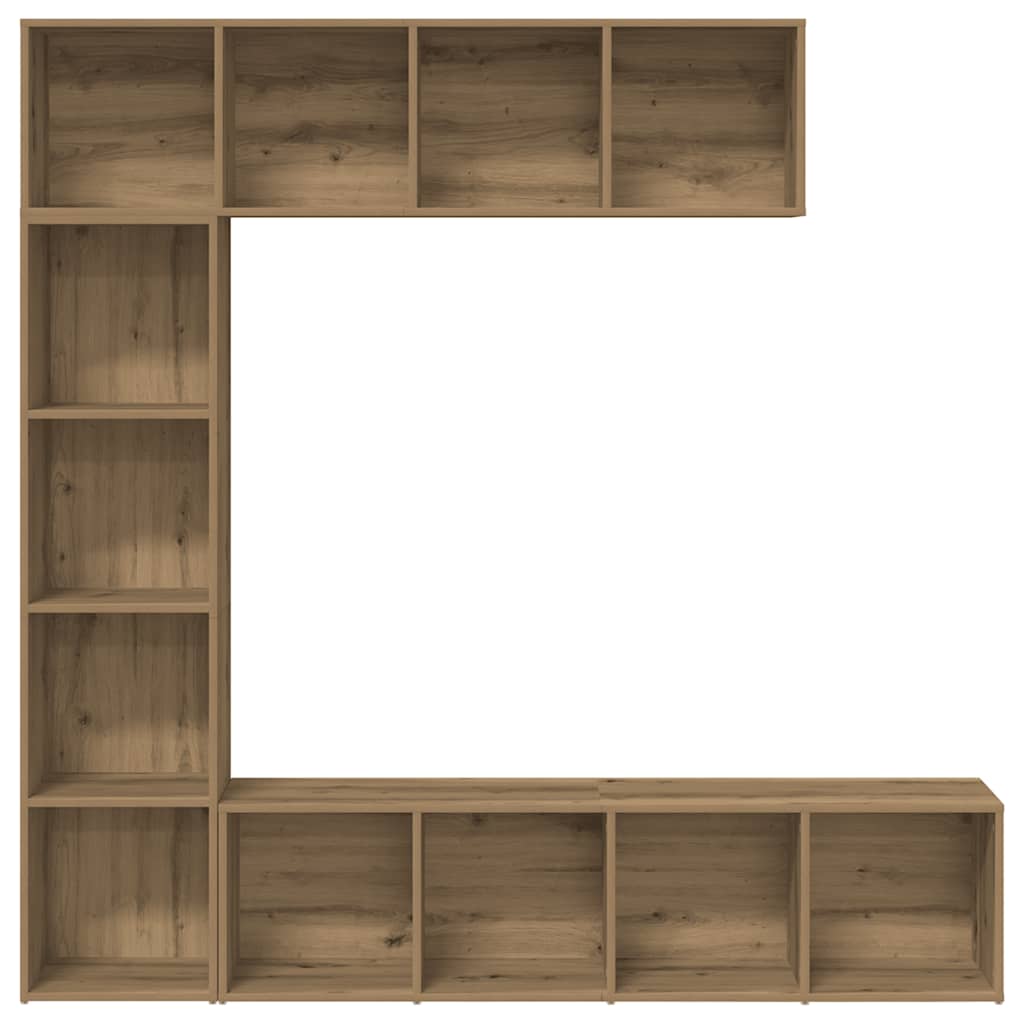 Bibliothèques 3 pcs chêne artisanal bois d'ingénierie - XIOS