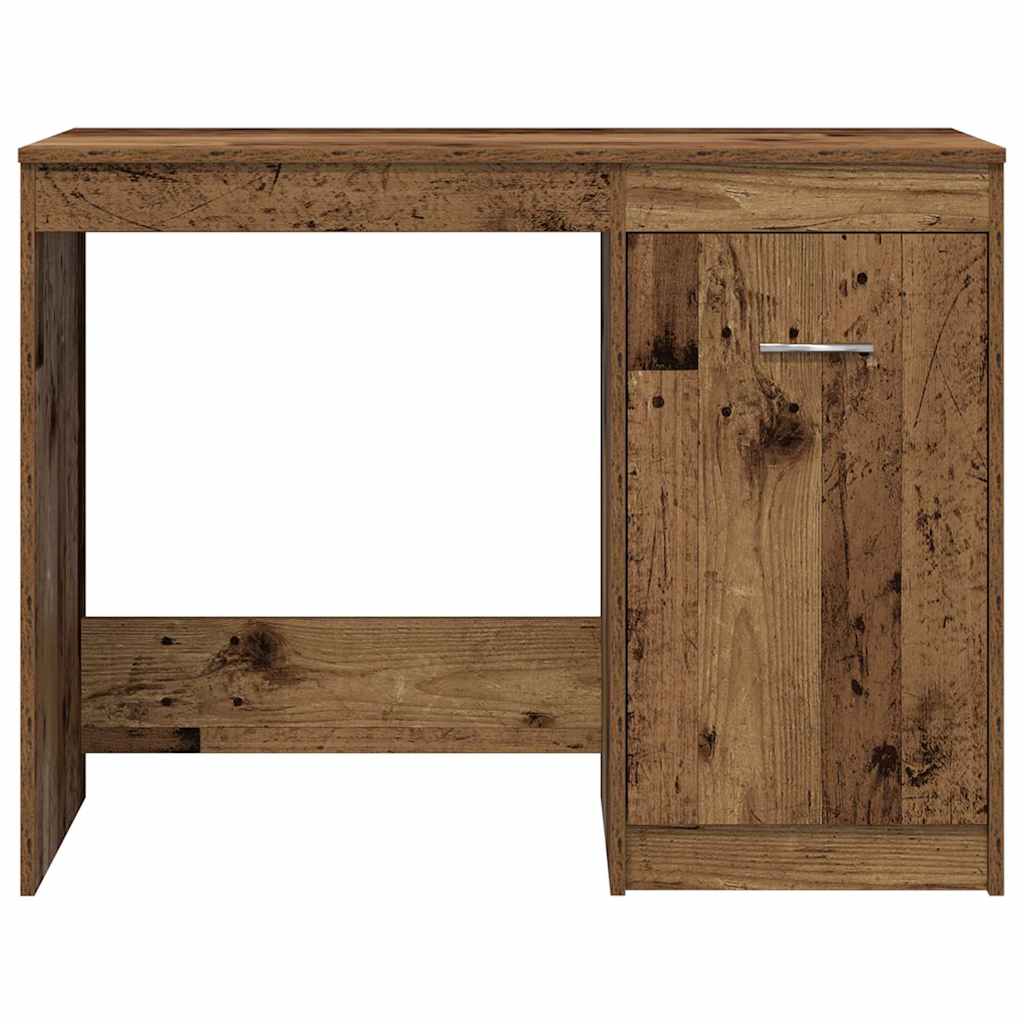 Bureau avec armoire en bois ancien et bois d'ingénierie - XIOS