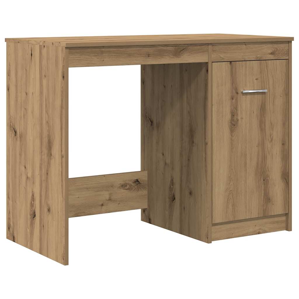 Bureau avec armoire en bois d'ingénierie chêne artisanal - XIOS
