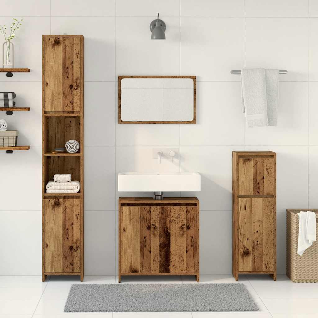 Ensemble de meubles salle de bain 4 pcs bois d'ingénierie