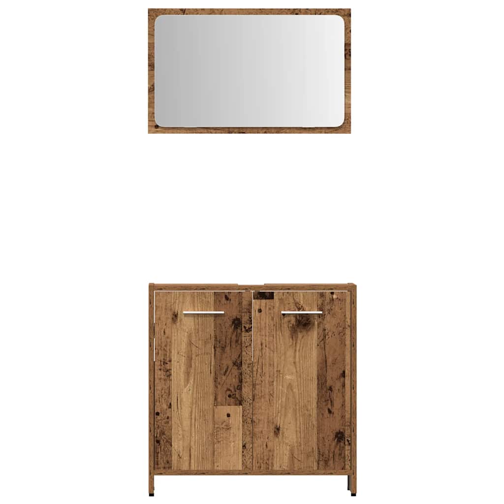 Ensemble de meubles salle de bain 3 pcs bois d'ingénierie