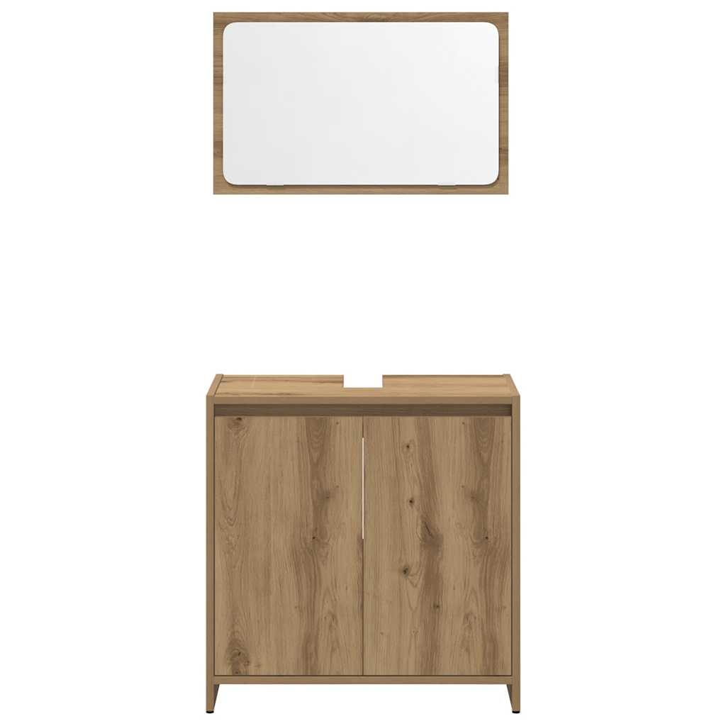 Ensemble de meubles salle de bain 3 pcs bois d'ingénierie