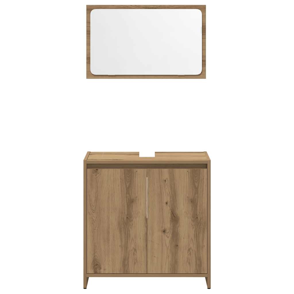 Ensemble de meubles salle de bain 3 pcs bois d'ingénierie