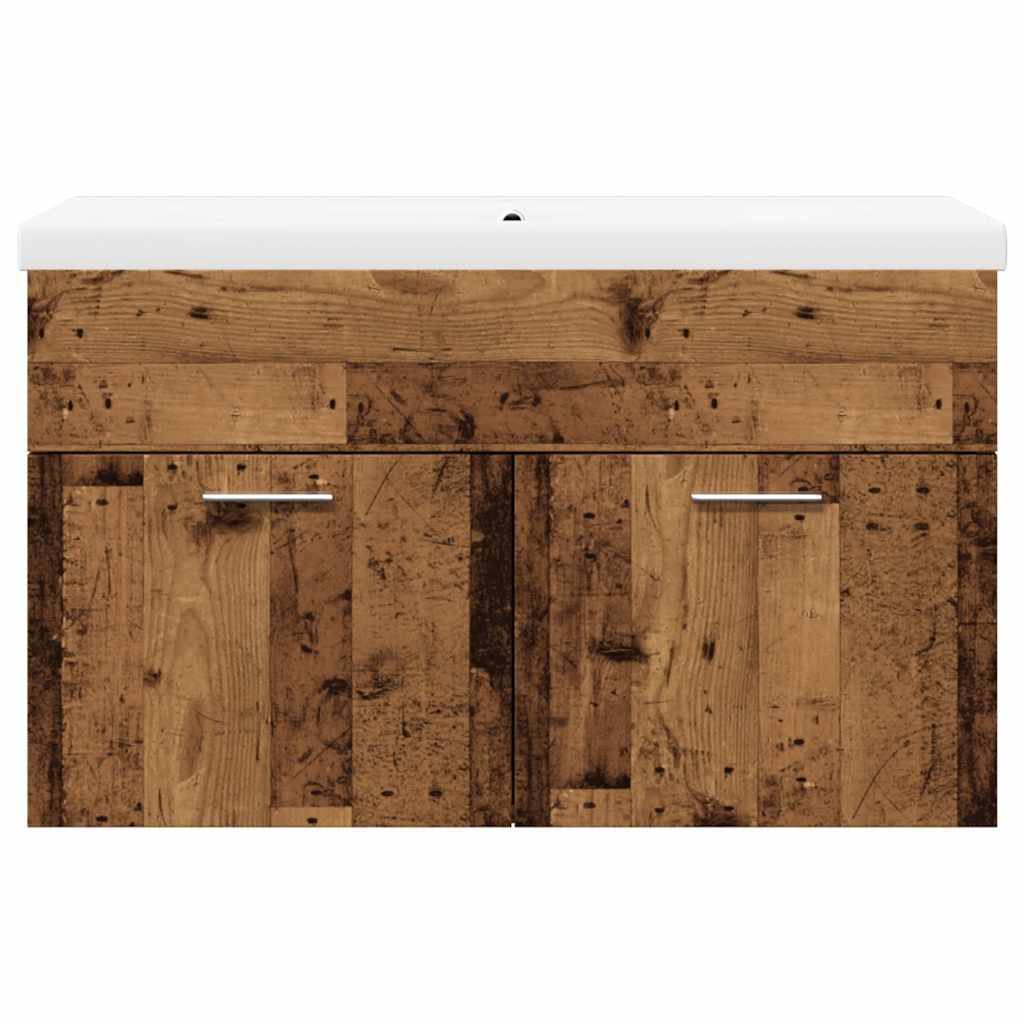 Ensemble de meubles salle de bain 2 pcs bois d'ingénierie