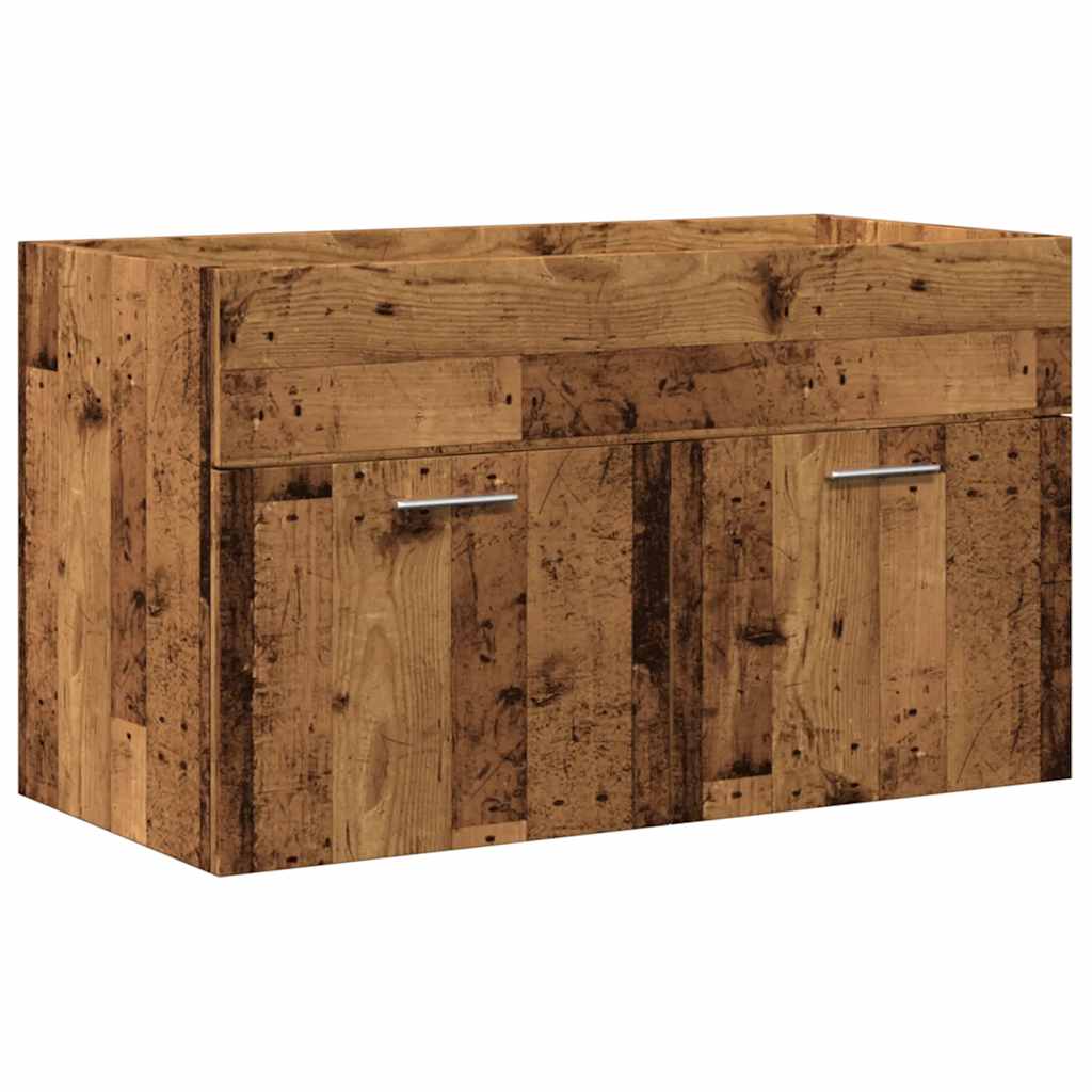Ensemble de meubles salle de bain 2 pcs bois d'ingénierie