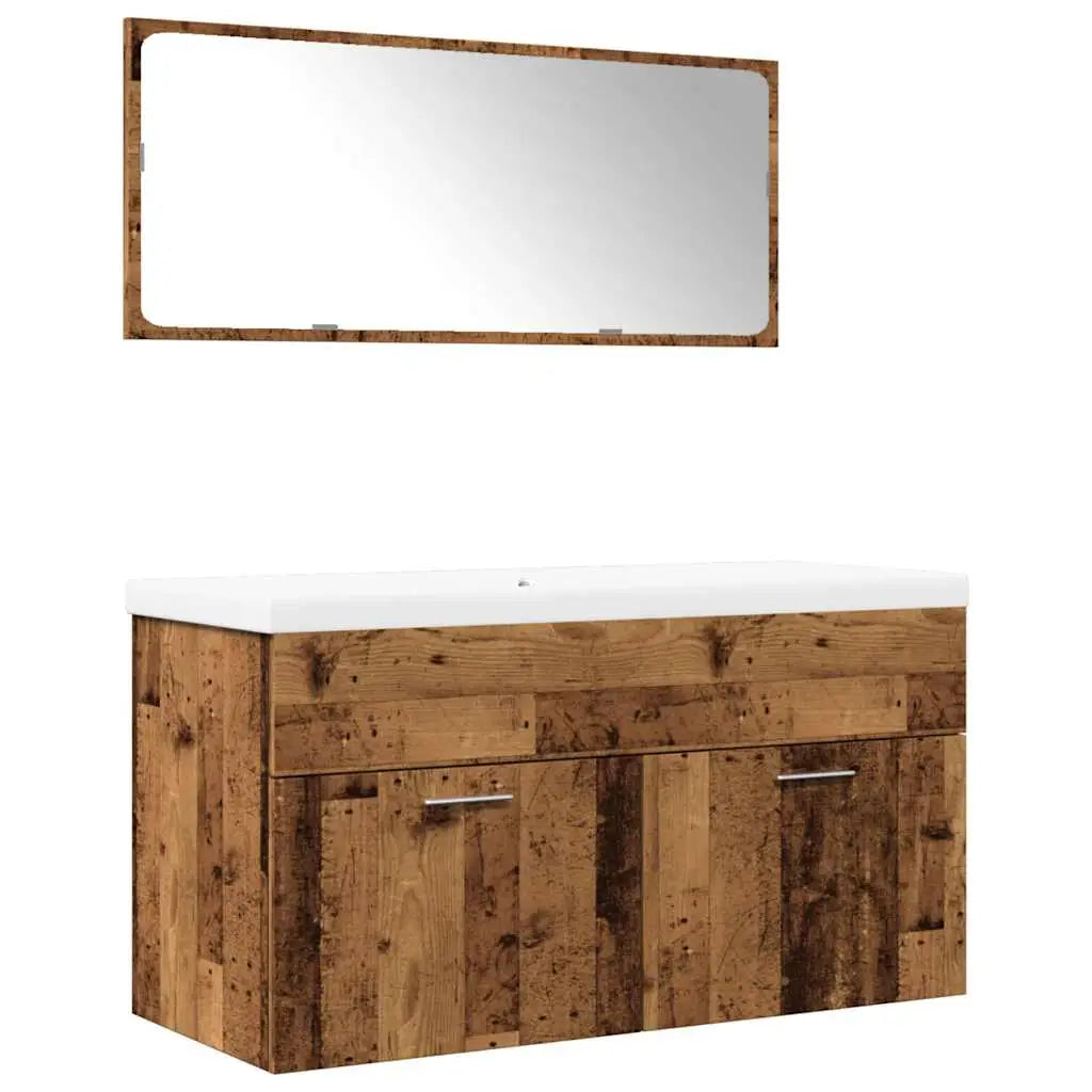 Ensemble de meubles salle de bain 3 pcs bois d’ingénierie - XIOS