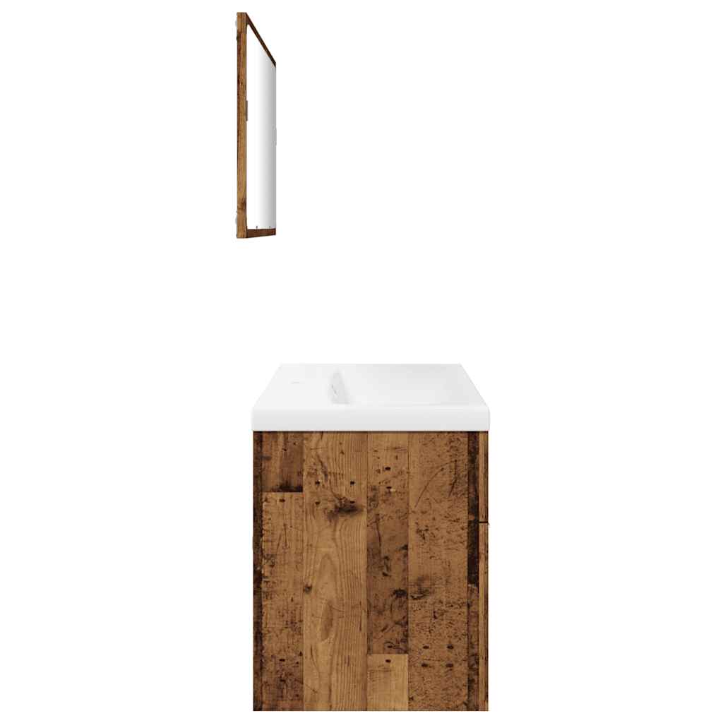 Ensemble de meubles salle de bain 3 pcs bois d'ingénierie