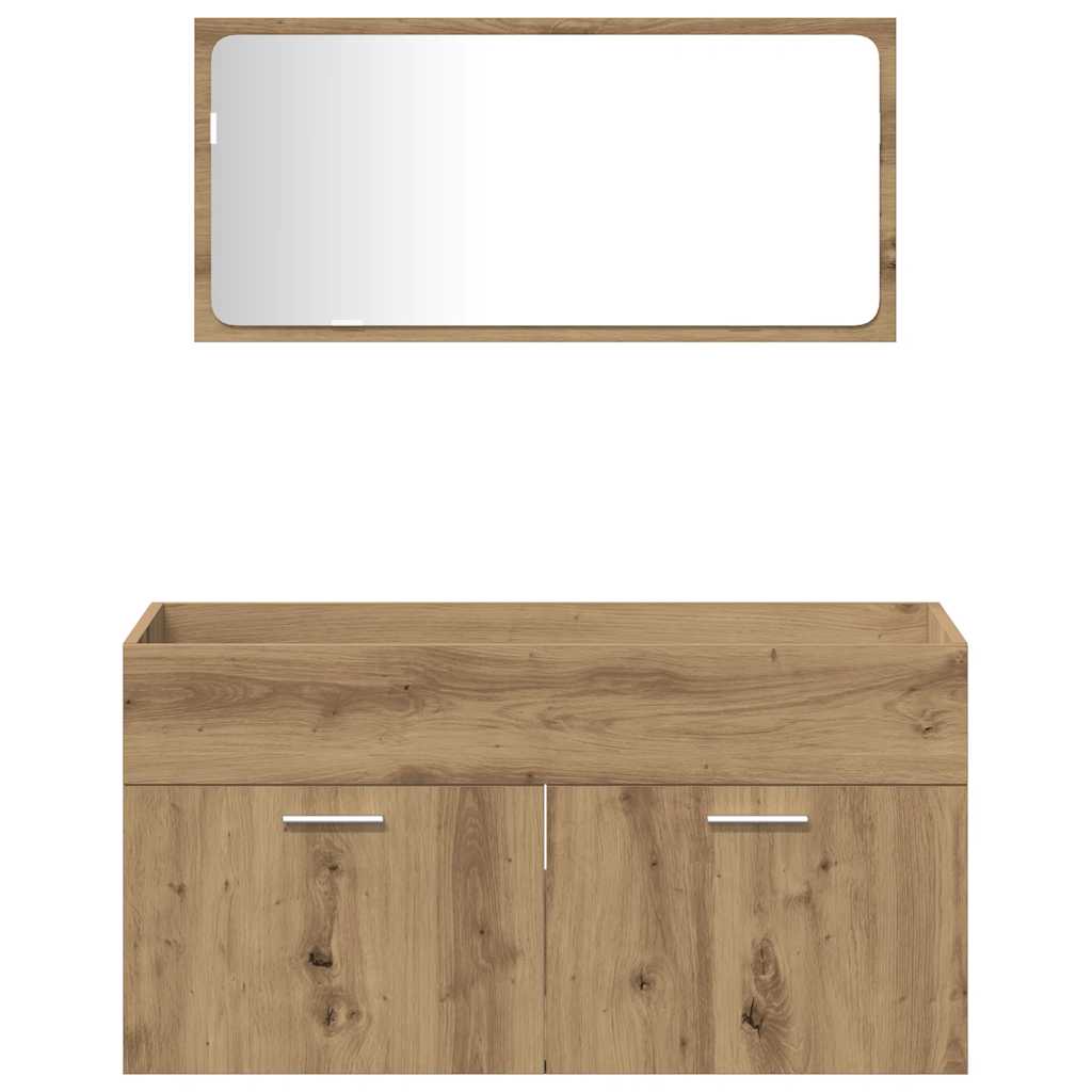Ensemble de meubles salle de bain 3 pcs bois d'ingénierie