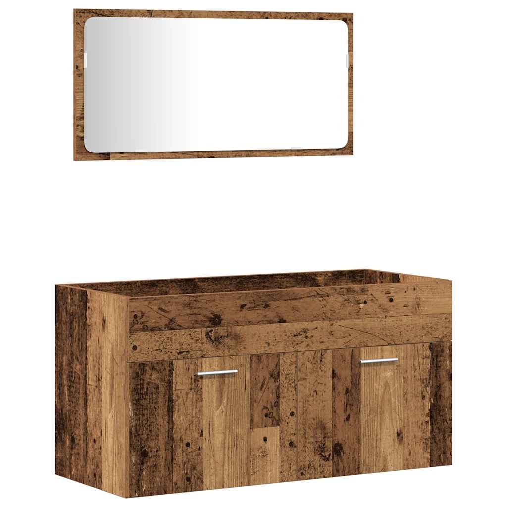 Ensemble de meubles salle de bain 4 pcs bois d'ingénierie