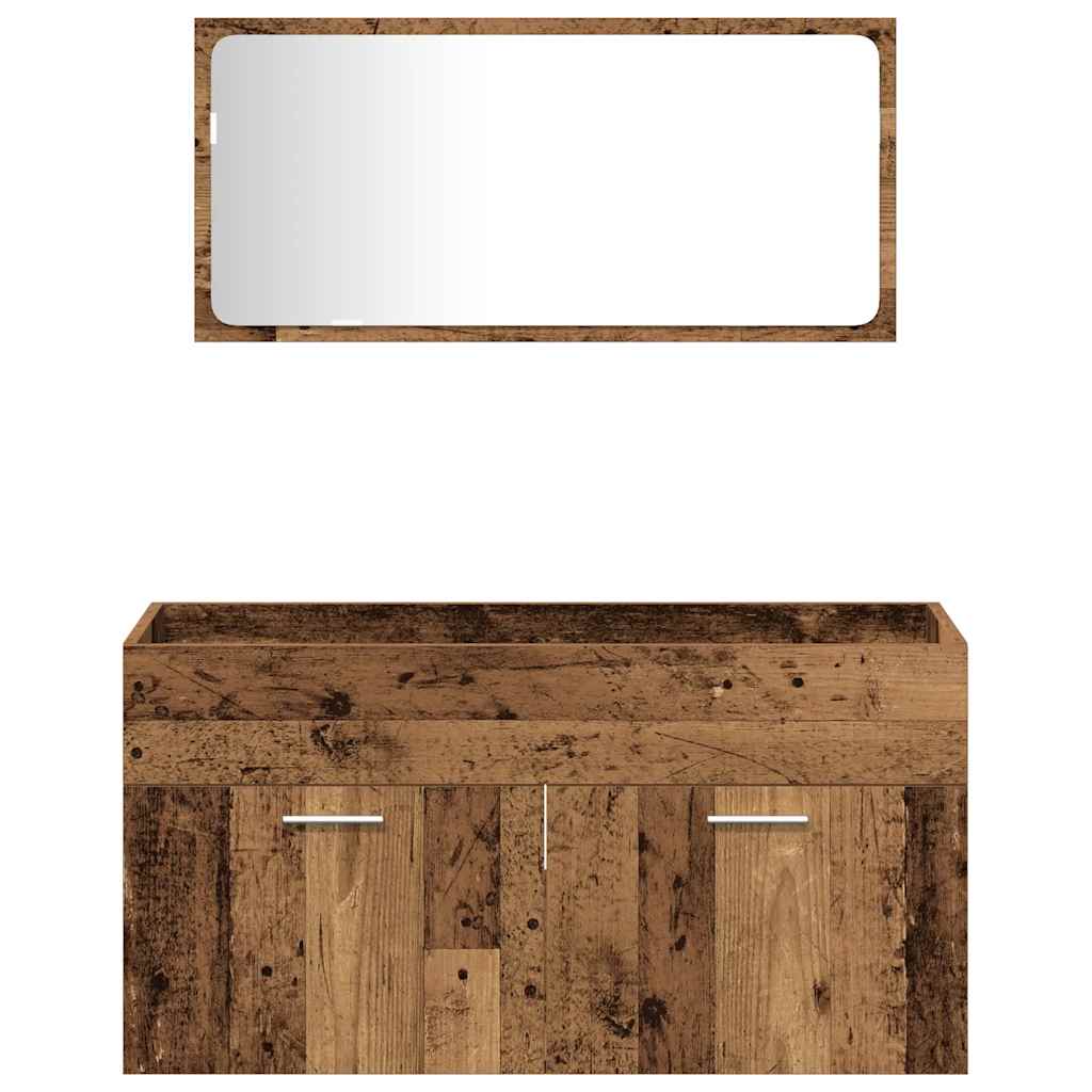 Ensemble de meubles salle de bain 4 pcs bois d'ingénierie
