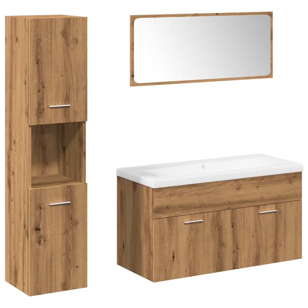 Ensemble de meubles salle de bain 5 pcs bois d'ingénierie Ensembles de mobilier pour salles de bains vidaXL