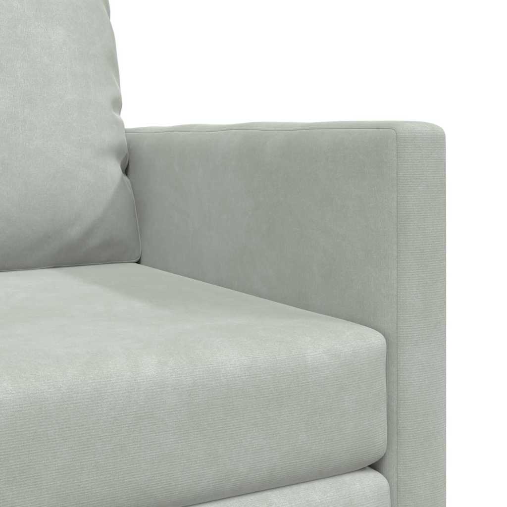Canapé-lit avec coussin Gris clair 74 x 77 x 81 cm Velours - XIOS