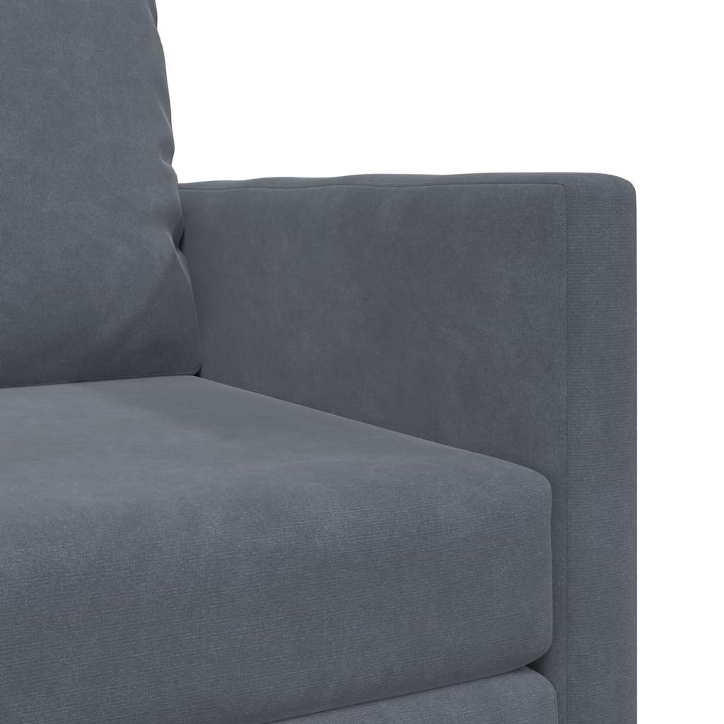 Canapé-lit avec coussin Gris foncé 74 x 77 x 81 cm Velours - XIOS