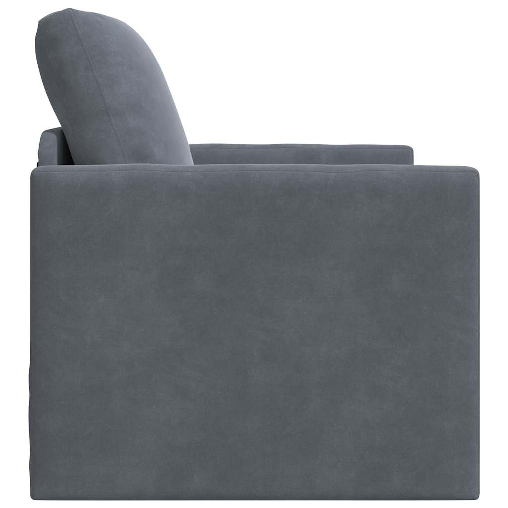 Canapé-lit avec coussin Gris foncé 74 x 77 x 81 cm Velours - XIOS