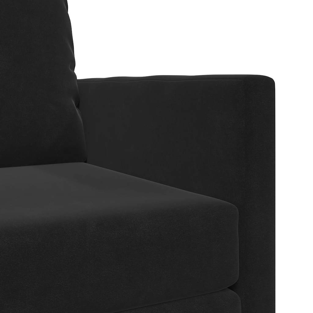 Canapé-lit avec coussin Noir 74 x 77 x 81 cm Velours - XIOS