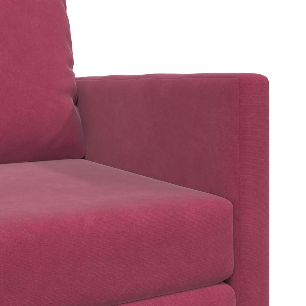 Canapé-lit avec coussin Rouge bordeaux 74 x 77 x 81 cm Velours - XIOS