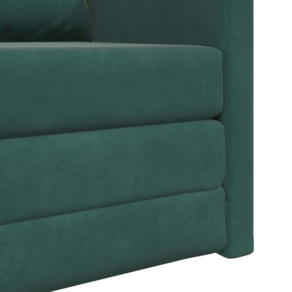 Canapé-lit avec coussin Vert foncé 74 x 77 x 81 cm Velours - XIOS