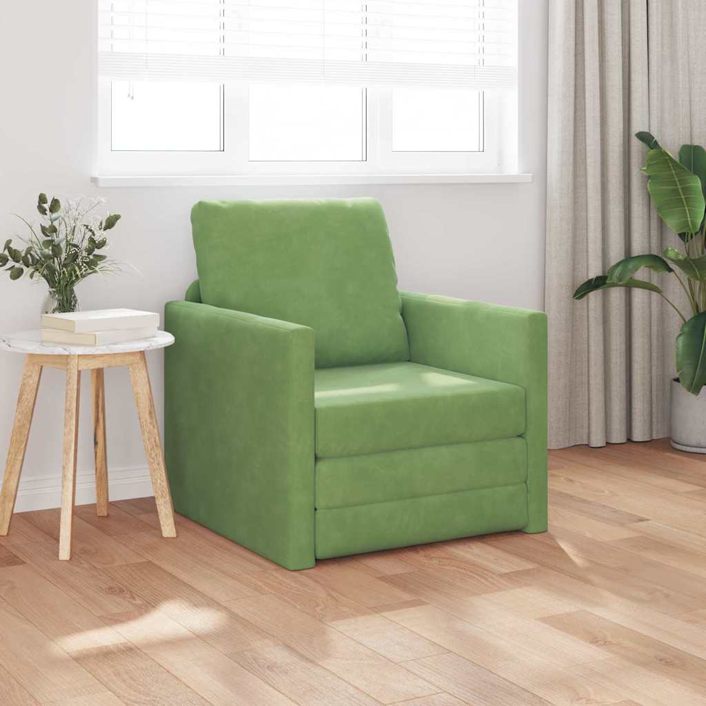 Canapé-Lit 60cm Vert clair Velours - XIOS