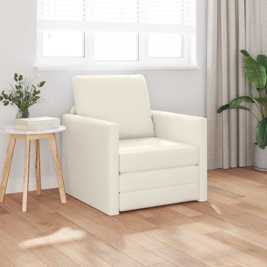 Canapé-Lit 60cm Crème Velours - XIOS