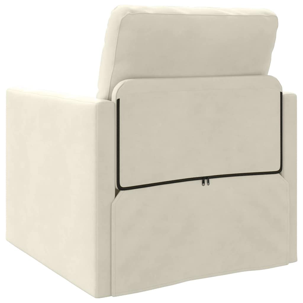 Canapé-Lit 60cm Crème Velours - XIOS