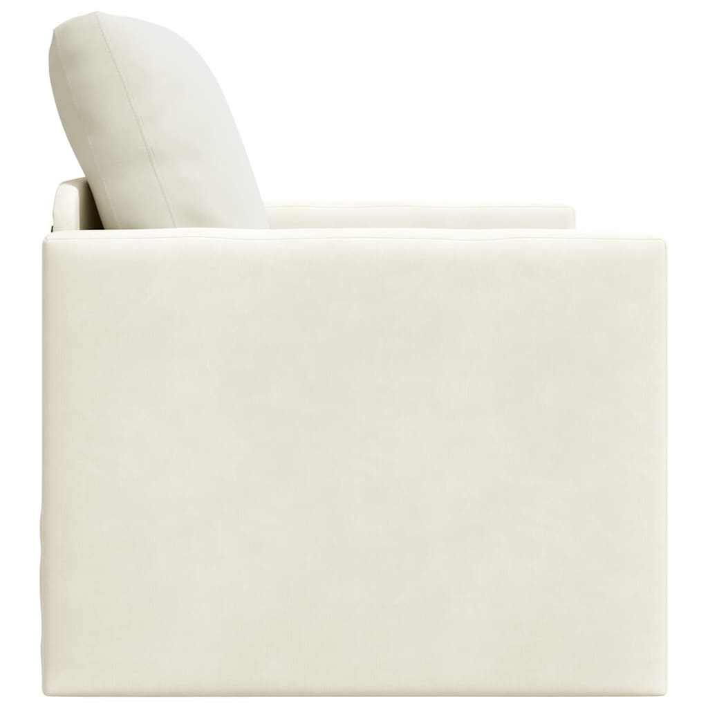 Canapé-Lit 60cm Crème Velours - XIOS