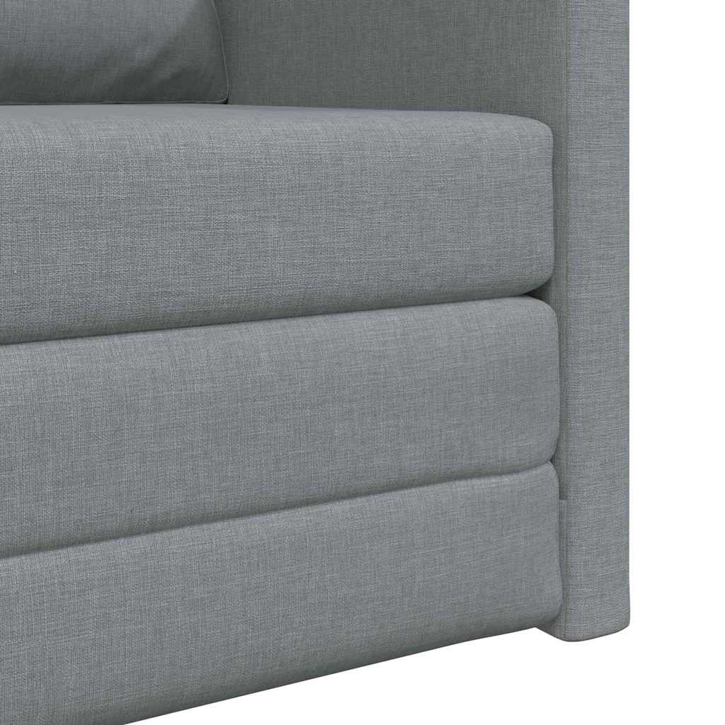 Canapé-lit avec coussin Gris clair 74 x 77 x 81 cm tissu - XIOS
