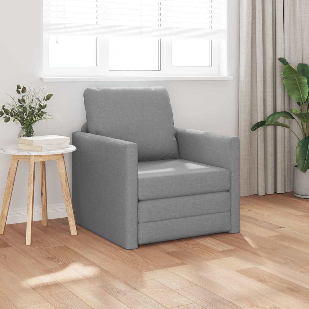 Canapé-lit avec coussin Gris clair 74 x 77 x 81 cm tissu - XIOS