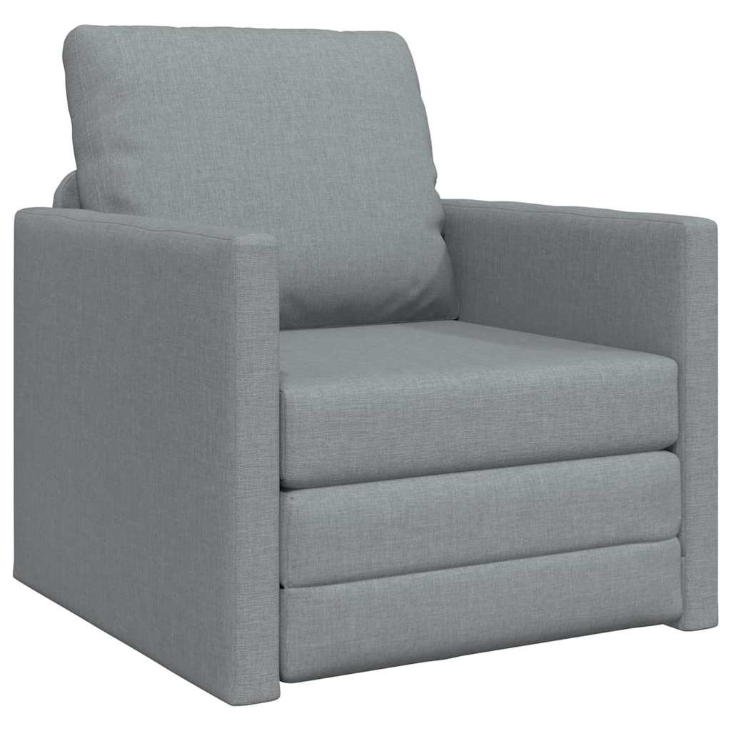 Canapé-lit avec coussin Gris clair 74 x 77 x 81 cm tissu - XIOS