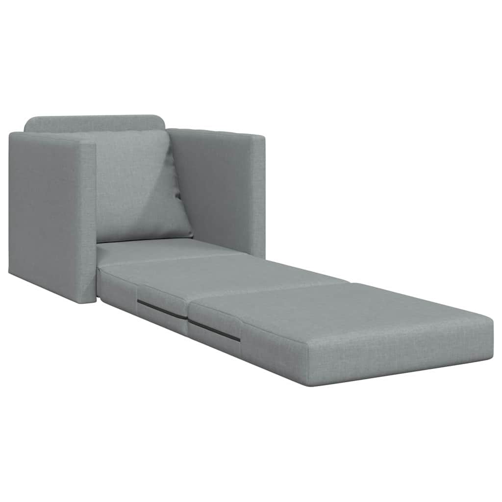 Canapé-lit avec coussin Gris clair 74 x 77 x 81 cm tissu - XIOS