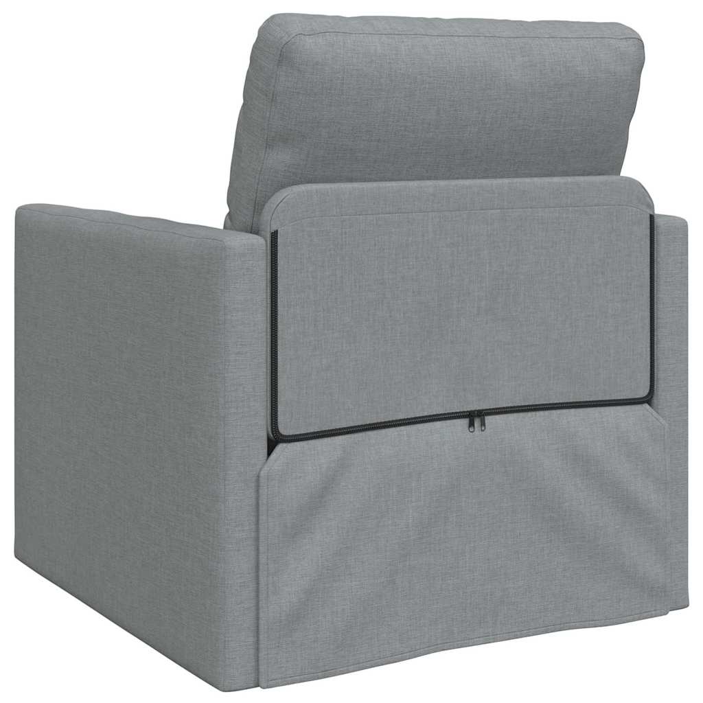 Canapé-lit avec coussin Gris clair 74 x 77 x 81 cm tissu - XIOS