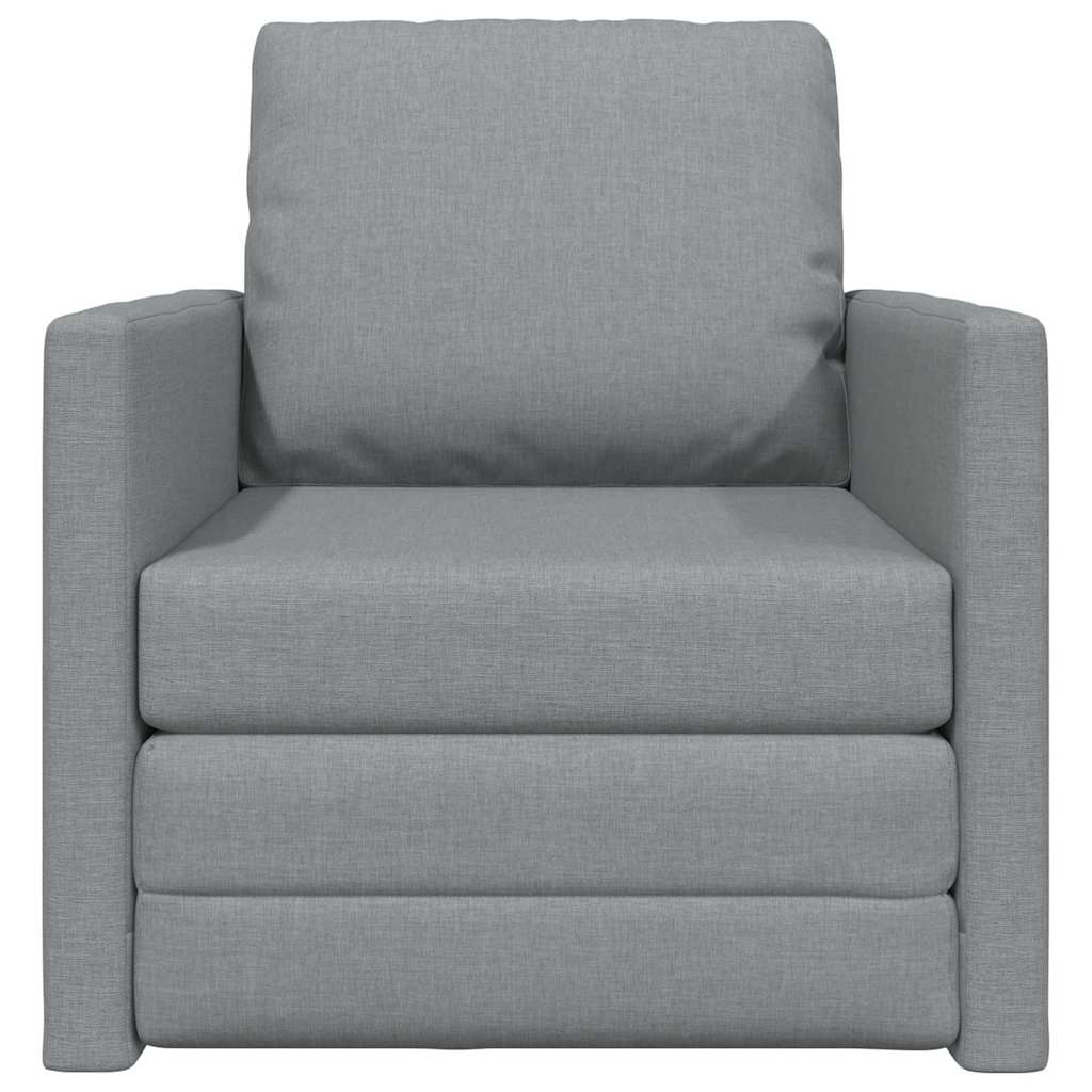 Canapé-lit avec coussin Gris clair 74 x 77 x 81 cm tissu - XIOS