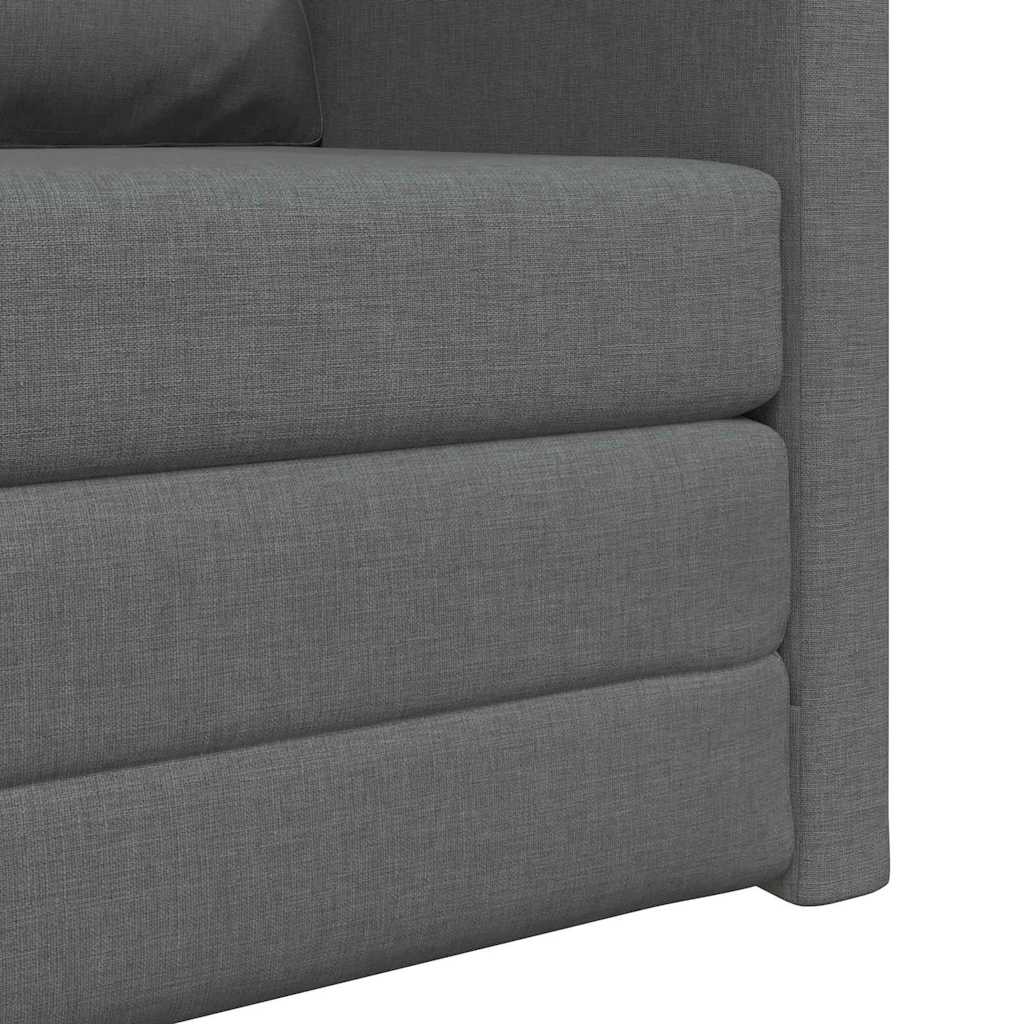 Canapé-lit avec coussin Gris foncé 74 x 77 x 81 cm tissu - XIOS