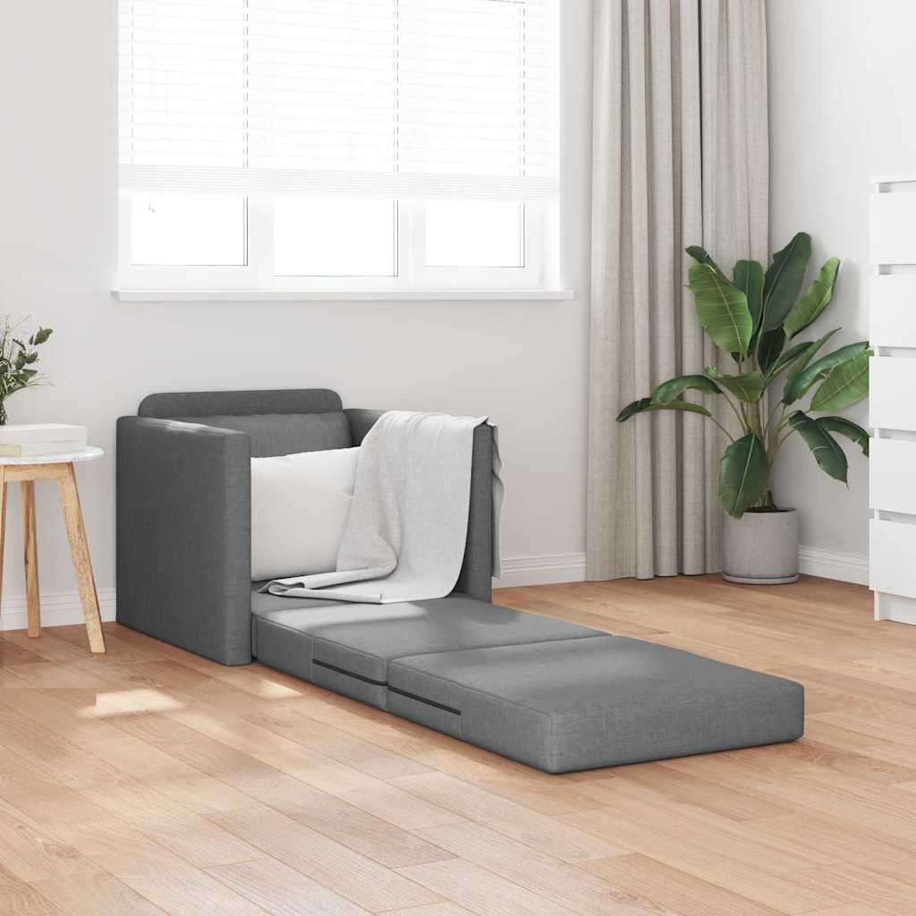 Canapé-lit avec coussin Gris foncé 74 x 77 x 81 cm tissu - XIOS