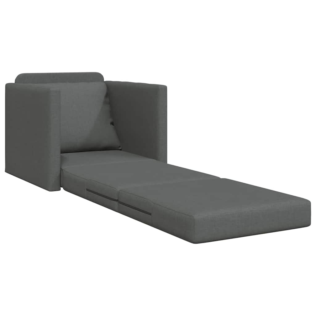 Canapé-lit avec coussin Gris foncé 74 x 77 x 81 cm tissu - XIOS