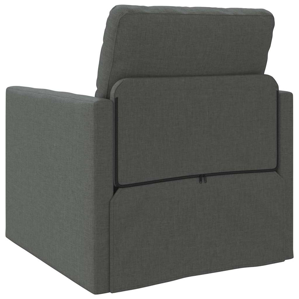 Canapé-lit avec coussin Gris foncé 74 x 77 x 81 cm tissu - XIOS