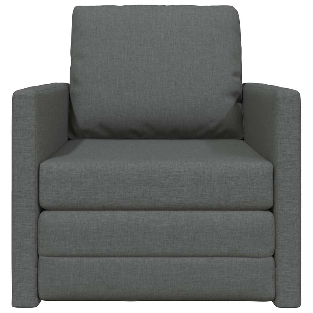 Canapé-lit avec coussin Gris foncé 74 x 77 x 81 cm tissu - XIOS
