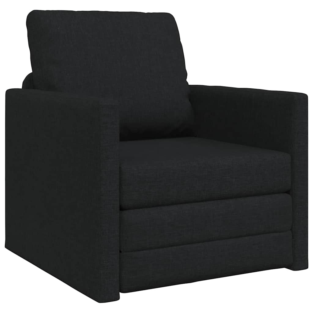 Canapé-lit avec coussin Noir 74 x 77 x 81 cm tissu - XIOS