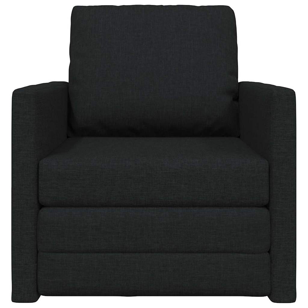 Canapé-lit avec coussin Noir 74 x 77 x 81 cm tissu - XIOS