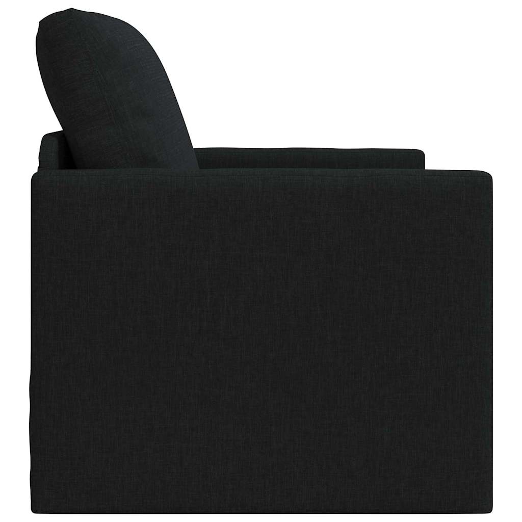 Canapé-lit avec coussin Noir 74 x 77 x 81 cm tissu - XIOS