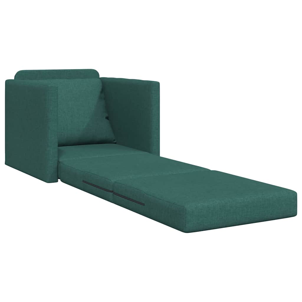 Canapé-lit avec coussin Vert foncé 74 x 77 x 81 cm tissu - XIOS