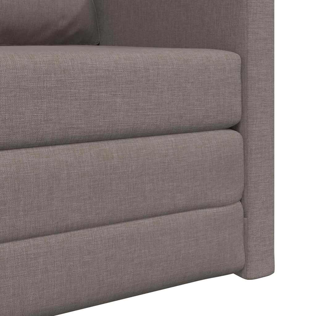 Canapé-lit avec coussin Taupe 74 x 77 x 81 cm tissu - XIOS