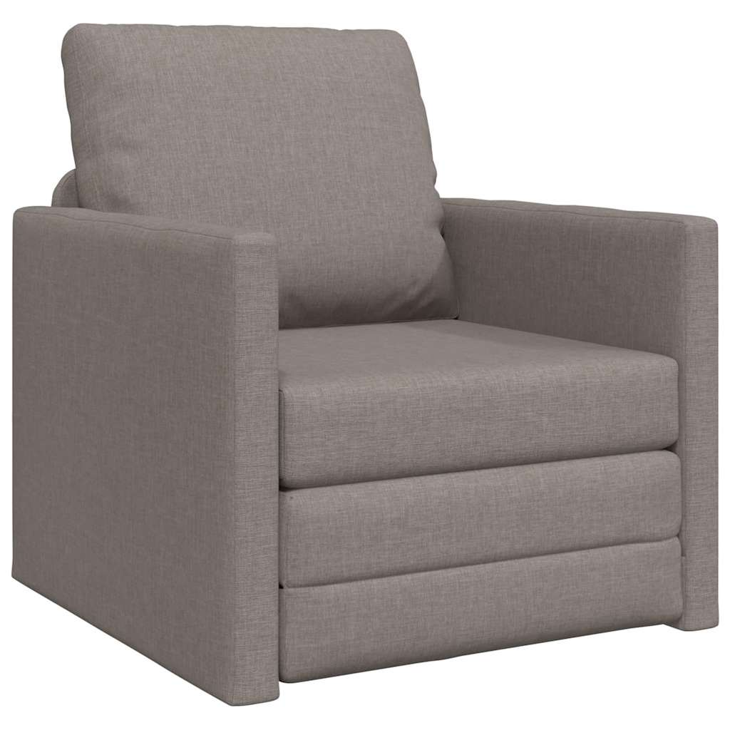 Canapé-lit avec coussin Taupe 74 x 77 x 81 cm tissu - XIOS