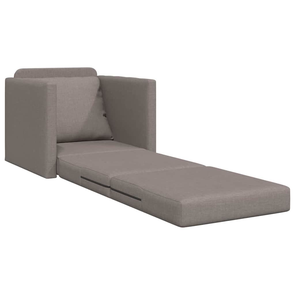 Canapé-lit avec coussin Taupe 74 x 77 x 81 cm tissu - XIOS