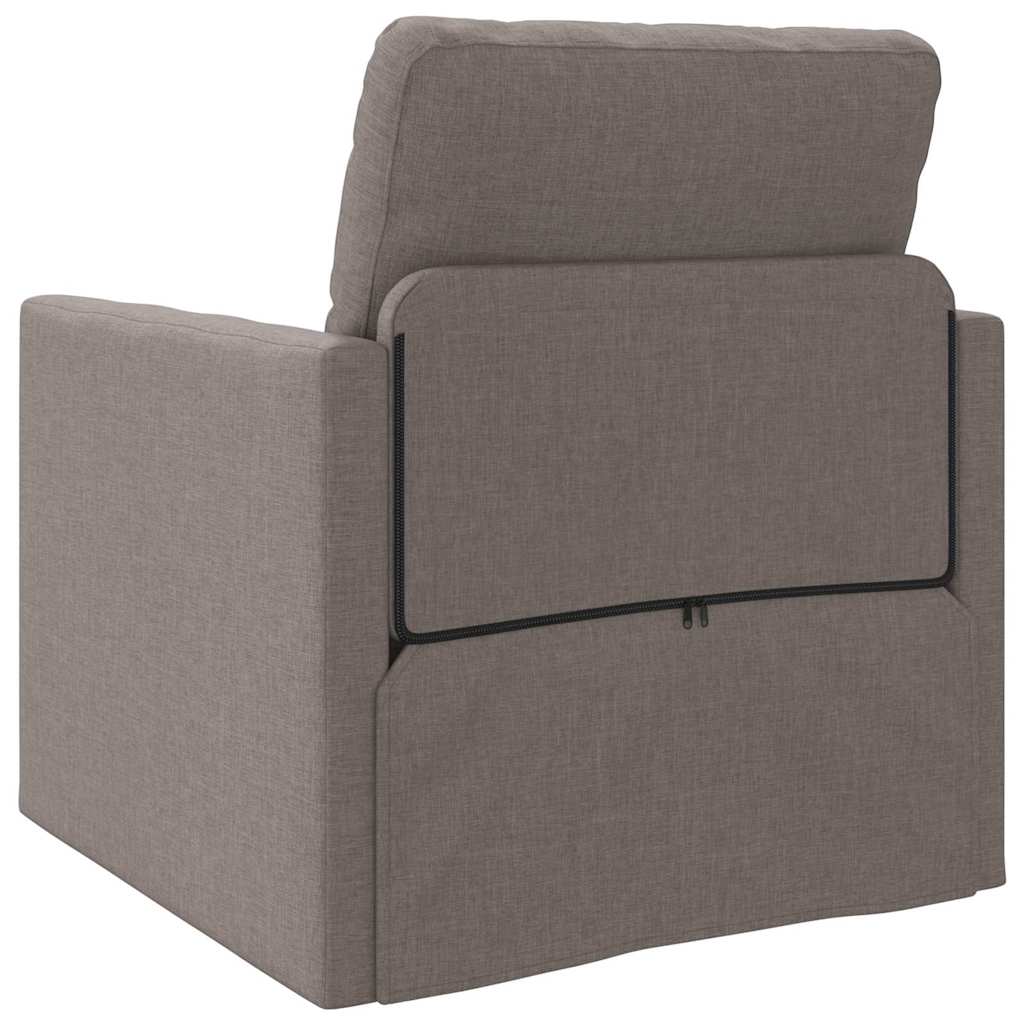 Canapé-lit avec coussin Taupe 74 x 77 x 81 cm tissu - XIOS