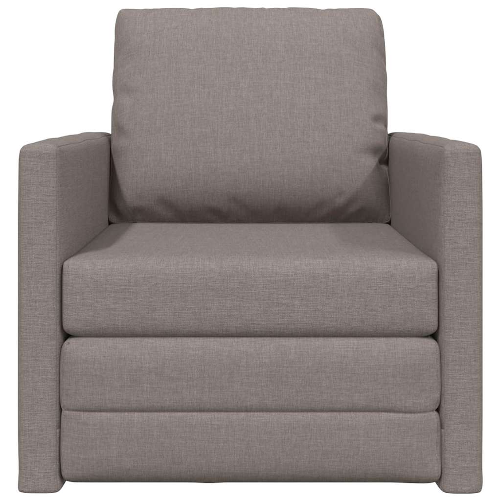 Canapé-lit avec coussin Taupe 74 x 77 x 81 cm tissu - XIOS