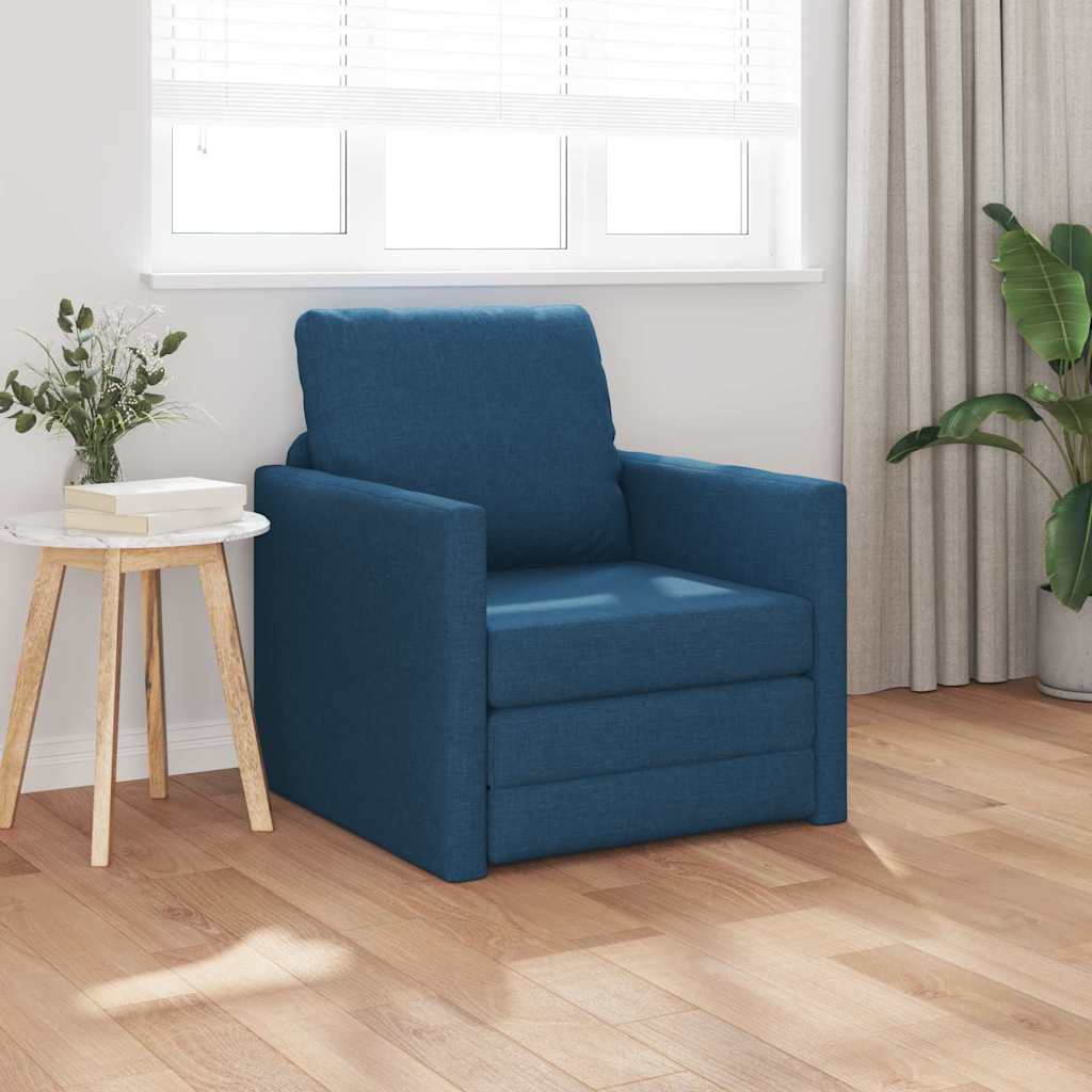 Canapé-lit avec coussin Bleu 74 x 77 x 81 cm tissu - XIOS
