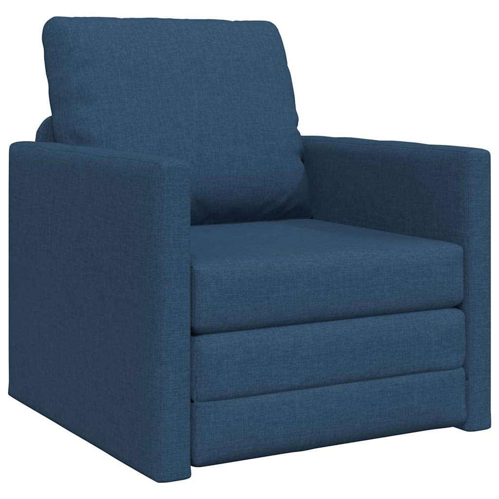 Canapé-lit avec coussin Bleu 74 x 77 x 81 cm tissu - XIOS